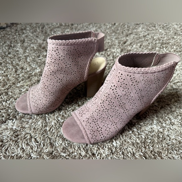 LC Lauren Conrad Hazelnut Visit Women's Peep Toe Boots size 9.5 - Picture 5 of 6